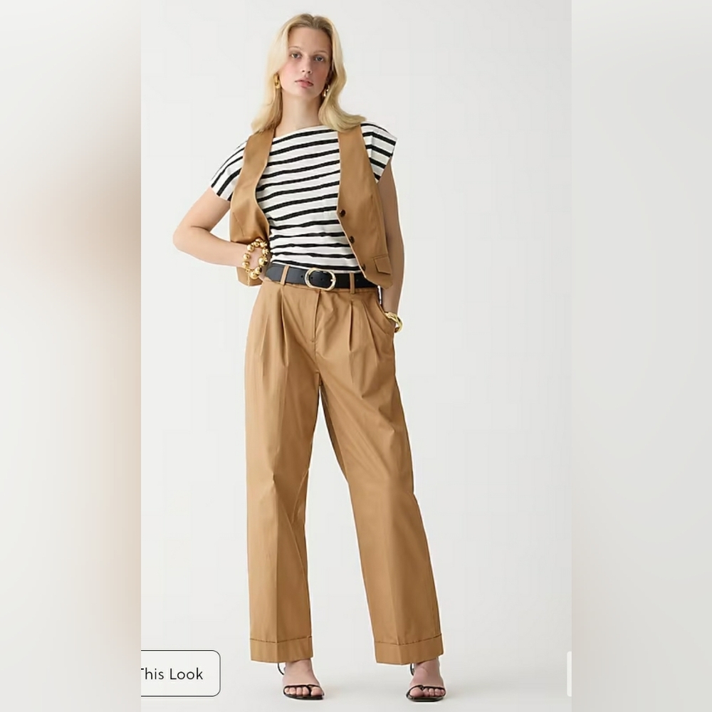 Nwt J.Crew Essential Lightweight Chino Womens Wide Leg  Pants size petite 2